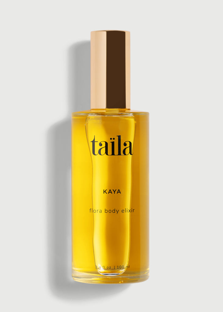 KAYA flora body oil elixir. Skin Moisturizer leaves skin soft and helps cellulite - Taïla skincare