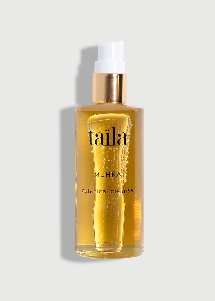 MUHKA botanical oil cleanser is a double cleansing facial cleanser - taïla skincare