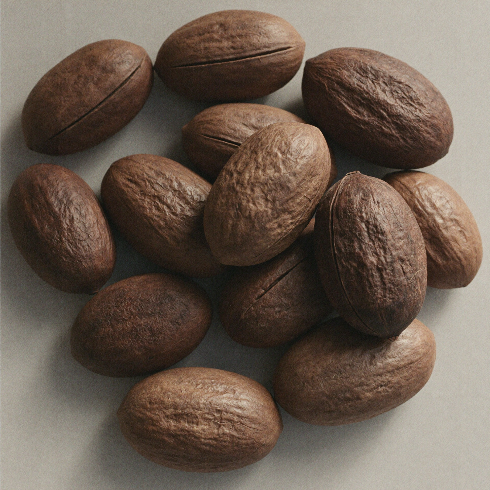 Raw argan nuts, a nutrient-rich botanical ingredient used in skincare to nourish the skin barrier and support lasting hydration.