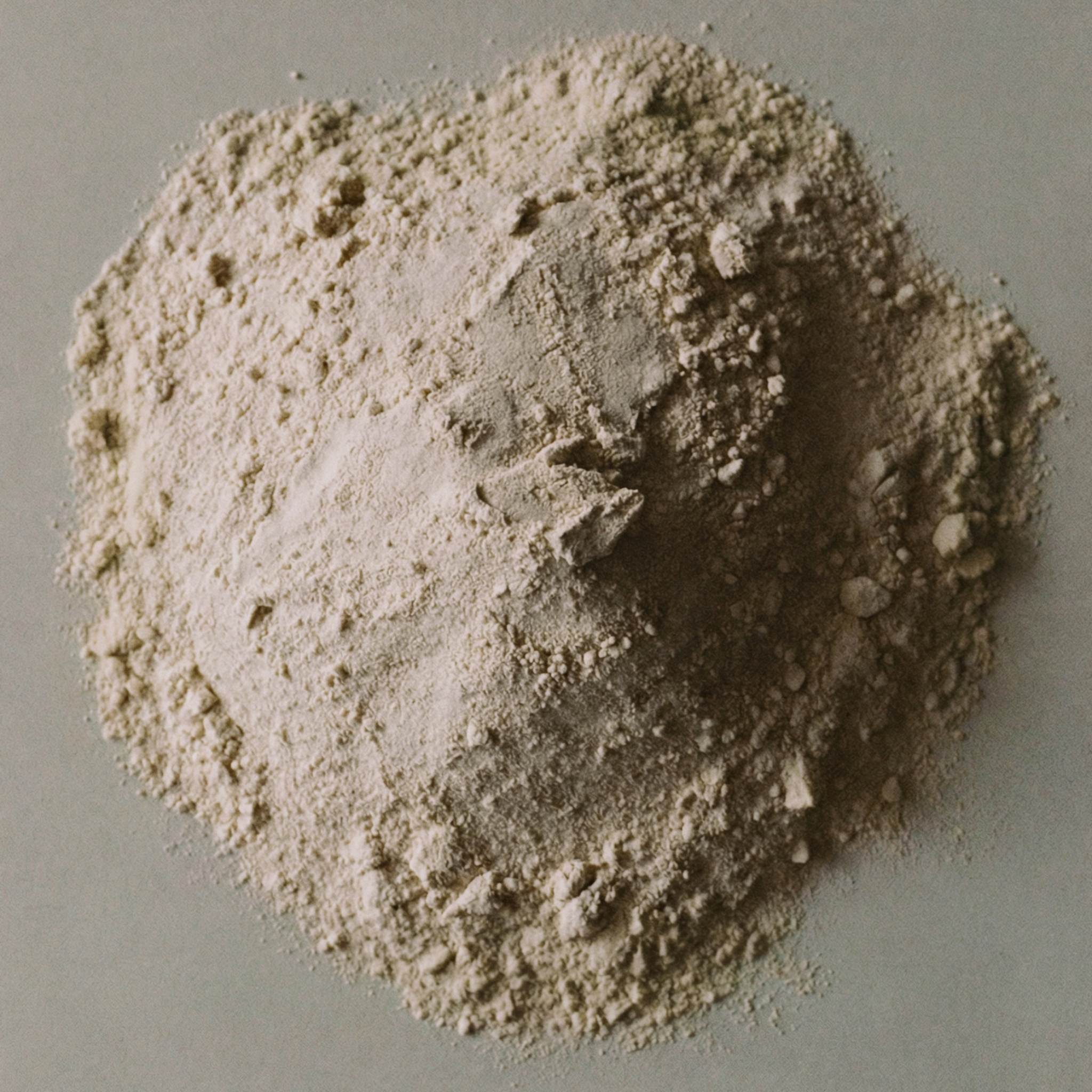 Fine white kaolin clay, a gentle mineral-rich skincare ingredient that helps purify pores without stripping the skin.