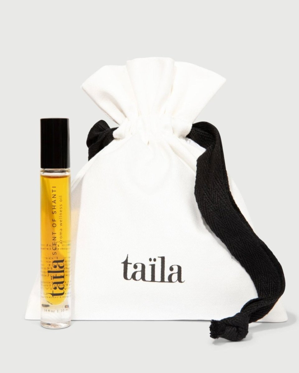 Luxury Ayurveda-inspired wellness oil – Scent of Shanti. A soothing blend of Vetiver, Geranium, and Ashwagandha designed to promote relaxation, balance the senses, and nourish the skin. Elevate your self-care ritual with this botanical aroma oil. Perfect for holistic beauty, yoga, and meditation