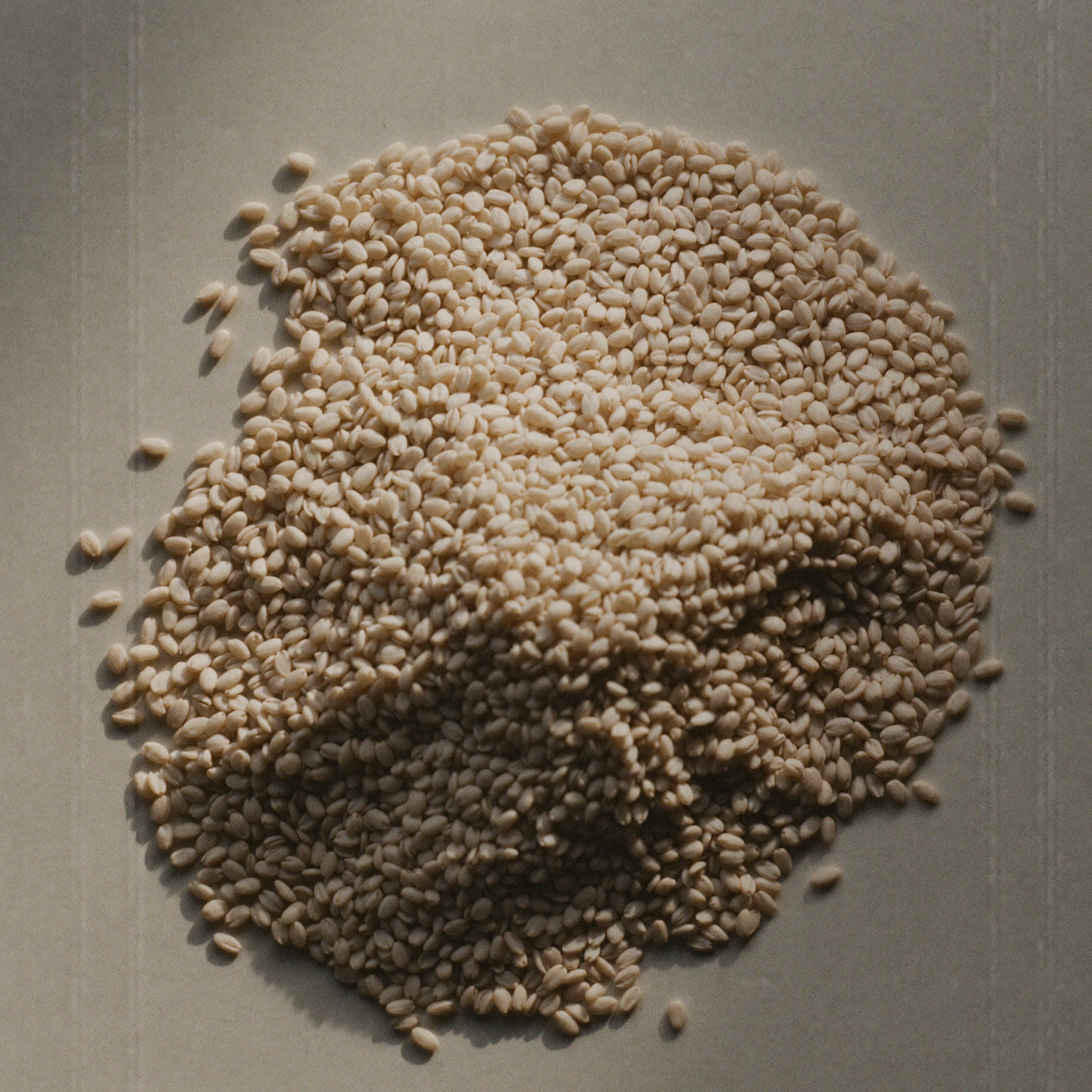 Sesame seeds, an Ayurvedic skincare ingredient rich in essential fatty acids that help nourish the skin barrier and maintain moisture balance.